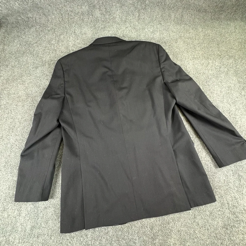 Calvin Klein Sport Coat Mens 44L Navy Wool Preppy Old Money Quiet Luxury, Office